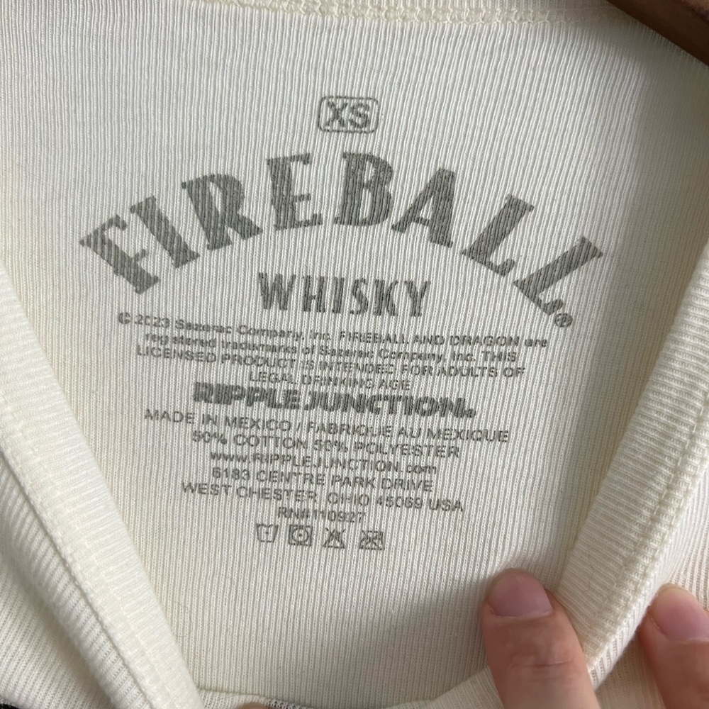 Fireball Whiskey Cropped Long Sleeve Shirt (XS) - Picture 4 of 4